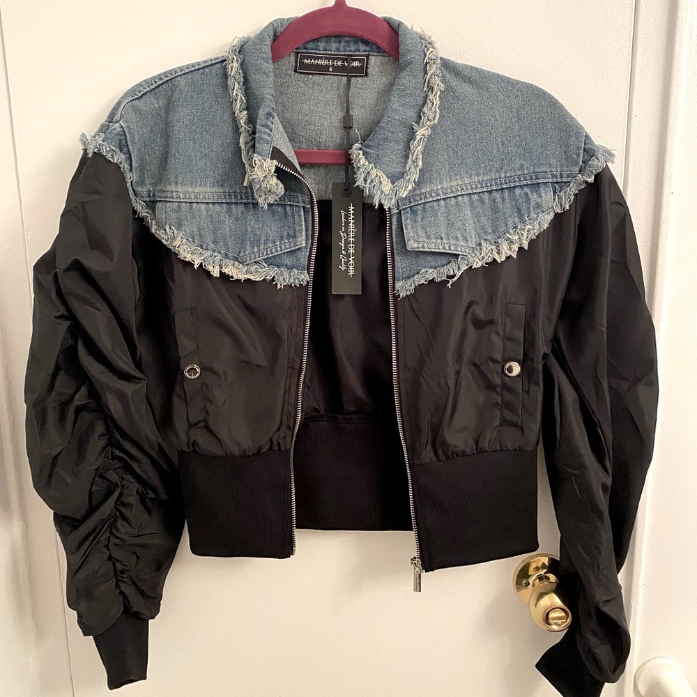 Maniere De Voir Denim Bomber